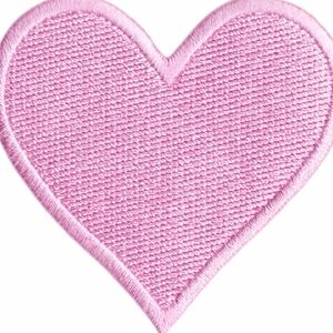 NWT Light Pink Heart Patch For Denim Jeans And Jean Jackets